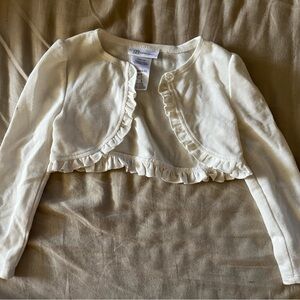Bonnie Jean Cream Cardigan with Gem Button
